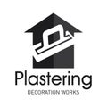 Vector logo of finishing company on plaster and painting Royalty Free Stock Photo