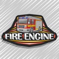 Vector logo for Fire Engine Royalty Free Stock Photo