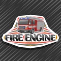 Vector logo for Fire Engine Royalty Free Stock Photo