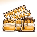 Vector logo for french Profiteroles