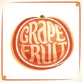 Vector logo for fresh Grapefruit