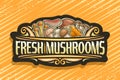 Vector logo for Fresh Mushrooms Royalty Free Stock Photo