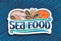 Vector logo for fresh Sea Food Royalty Free Stock Photo