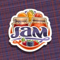 Vector logo for fruit Jam Royalty Free Stock Photo