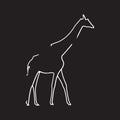 Vector logo giraffe. Brand color silhouette icon.