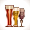 Vector logo for glass cups of beer Royalty Free Stock Photo
