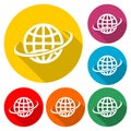 Vector logo globe Royalty Free Stock Photo