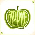 Vector logo for green Apple Royalty Free Stock Photo