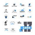 Vector logo group for cleaning company.