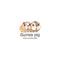 Vector logo with guinea pigs. Your slogan here.