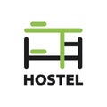 Vector logo of the hostel and hotel