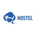 Vector logo of the hostel and hotel