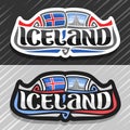 Vector logo for Iceland Royalty Free Stock Photo