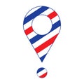 vector logo icon location maps barbershop scissors comb lights