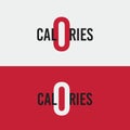 Vector logo, icon, zero calories, Diet, health
