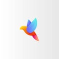 Vector Logo Illustration Bird Gradient Colorful