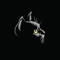 Vector logo illustration cat head