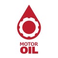 Vector logo, illustration of engine oil and fuel