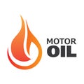 Vector logo, illustration of engine oil and fuel