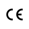 Vector logo illustration of the official ce symbol icon of european quality standards Royalty Free Stock Photo