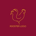 Vector logo illustration rooster Royalty Free Stock Photo