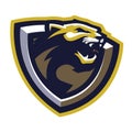 Vector logo Illustration of a Puma inside a shield