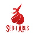 Vector logo illustration. Turkish, Sufi and Dervish Dance. Seb i Arus Royalty Free Stock Photo