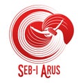 Vector logo illustration. Turkish, Sufi and Dervish Dance. Seb i Arus Royalty Free Stock Photo