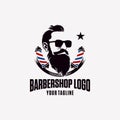 Vector logo illustration vintage barbershop Royalty Free Stock Photo