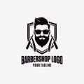 Vector logo illustration vintage barbershop Royalty Free Stock Photo