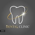 Vector logo image for dental clinics. logo Vector illustration. Royalty Free Stock Photo
