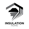 Vector logo of insulation, protection for houses