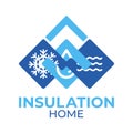 Vector logo of insulation, protection for houses