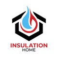 Vector logo of insulation, protection for houses