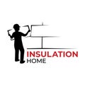 Vector logo of insulation, protection for houses