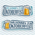 Vector logo invitation for oktoberfest Royalty Free Stock Photo