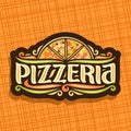 Vector logo for Italian Pizzeria Royalty Free Stock Photo