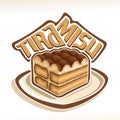 Vector logo for italian Tiramisu