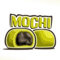 Vector logo for japanese dessert Mochi