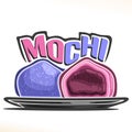 Vector logo for japanese dessert Mochi