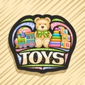 Vector logo for Kids Toys Royalty Free Stock Photo