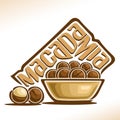 Vector logo for Macadamia Nut Royalty Free Stock Photo
