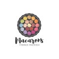 Vector logo macaron for shop, boutique, store