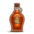Vector logo Maple Syrup Bottle Royalty Free Stock Photo
