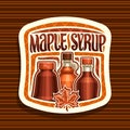 Vector logo for Maple Syrup Royalty Free Stock Photo