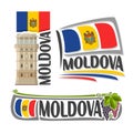 Vector logo Moldova Royalty Free Stock Photo