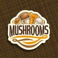 Vector logo for Mushrooms Royalty Free Stock Photo