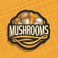 Vector logo for Mushrooms Royalty Free Stock Photo