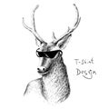 Vector logo natural deer