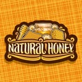 Vector logo for Natural Honey Royalty Free Stock Photo